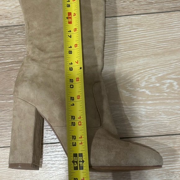 Tan Suede Over-the-Knee Boots - Picture 3 of 16